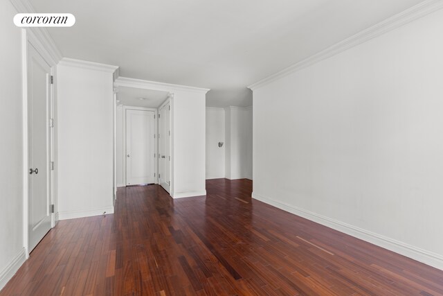 400 E 51st St Unit 4E, New York City, NY 10022 - empty room featuring baseboards, wood finished floors, and crown molding