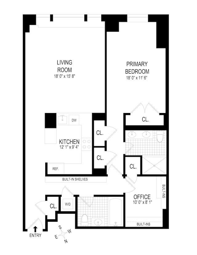49 E 21st St Unit 2B, New York City, NY 10010 - floor plan / room layout