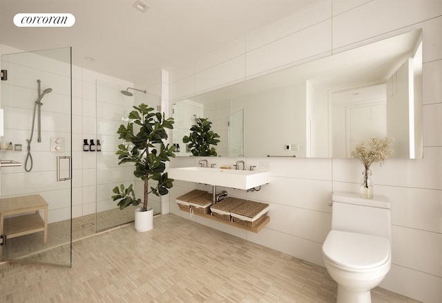 98 Front St Unit Ph3D, New York City, NY 11201 - bathroom with a stall shower and toilet