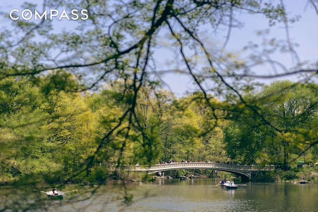20 W 64th St Unit 41H, New York City, NY 10023 - water view featuring a notable bridge and a heavily wooded area