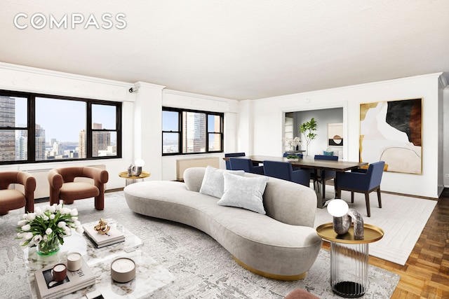 20 W 64th St Unit 41H, New York City, NY 10023 - living room featuring baseboards