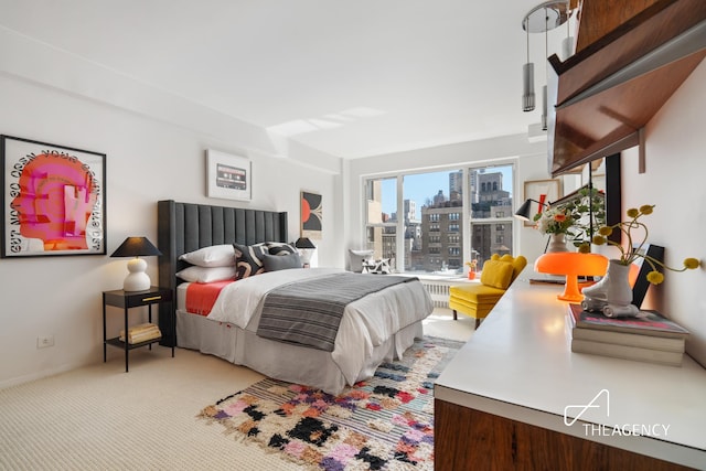 1050 5th Ave Unit 17D, New York City, NY 10028 - bedroom with a city view and carpet