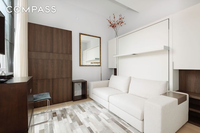 438 E 12th St Unit 6J, New York City, NY 10009 - living room featuring light wood-style floors