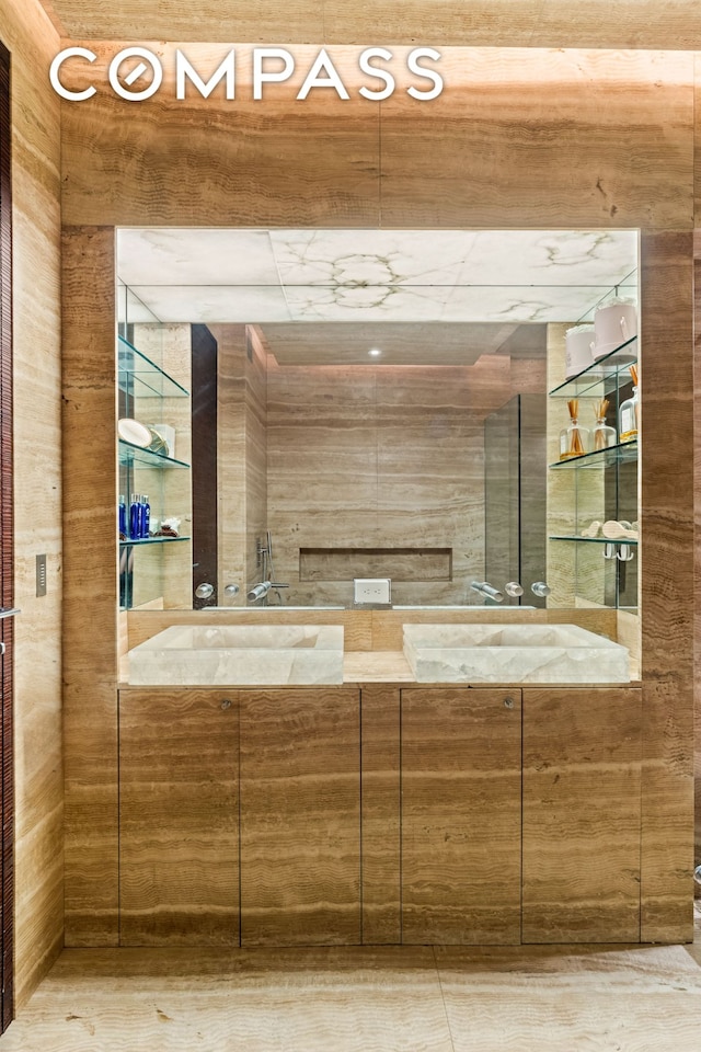 full bath featuring double vanity