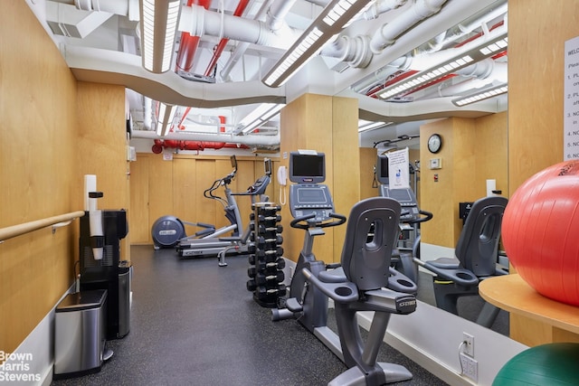 view of workout area
