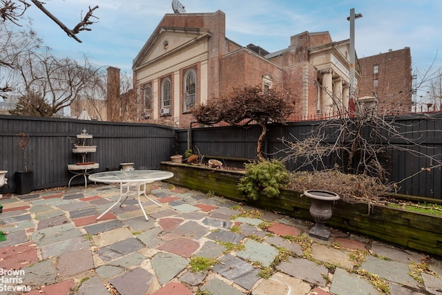 view of patio / terrace featuring a fenced backyard