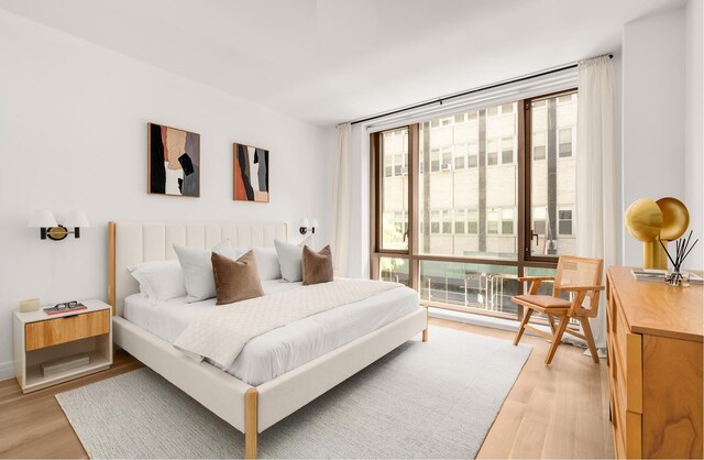 230 E 20th St Unit 41, New York City, NY 10003 - bedroom with light wood finished floors