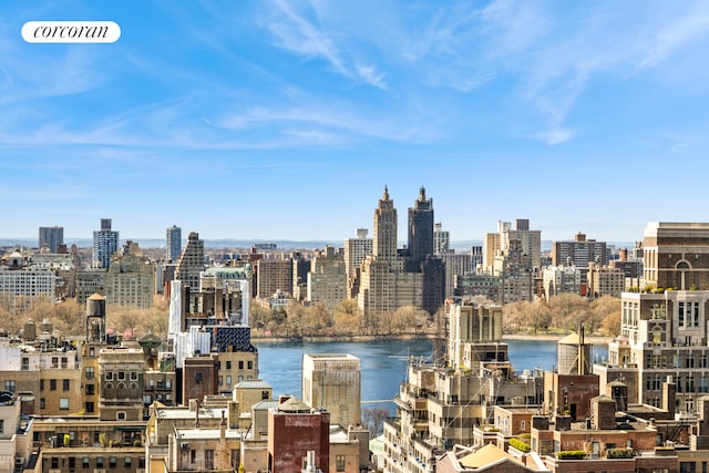 city view with a nearby body of water
