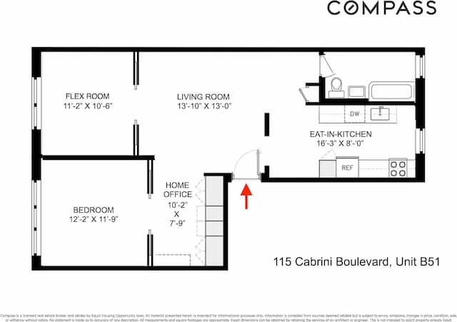 115 Cabrini Blvd Unit B51, New York City, NY 10033 - property floor plan