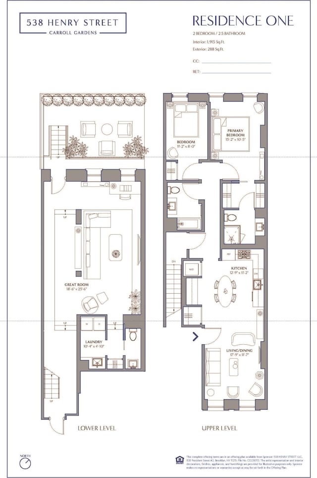 538 Henry St Unit 1, New York City, NY 11231 - property floor plan