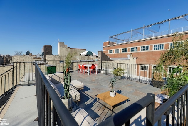 exterior space with outdoor dining space