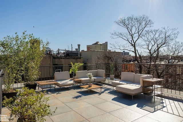 view of patio / terrace featuring an outdoor hangout area