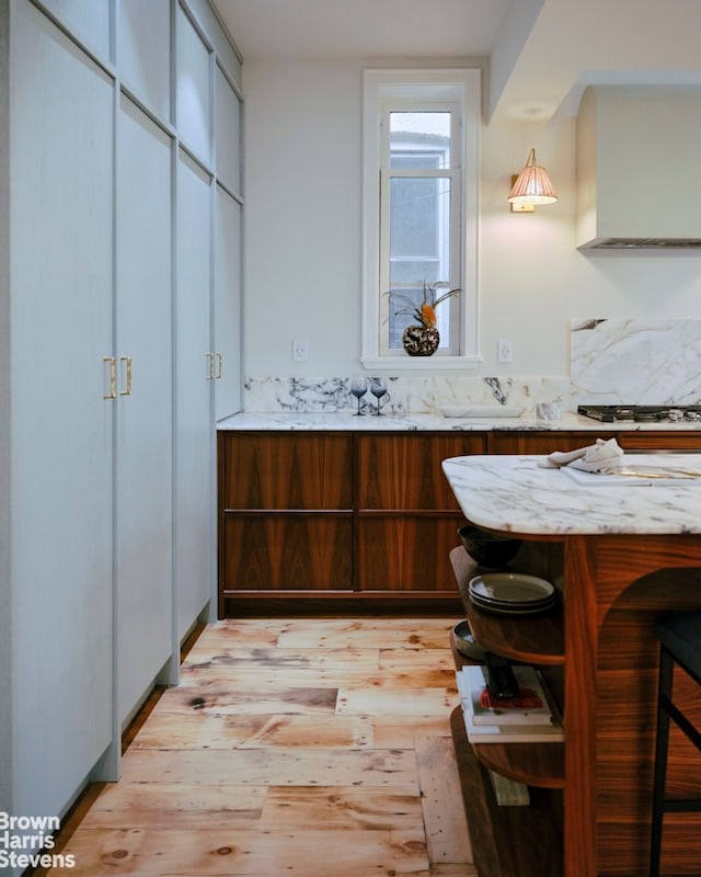bathroom with wood finished floors