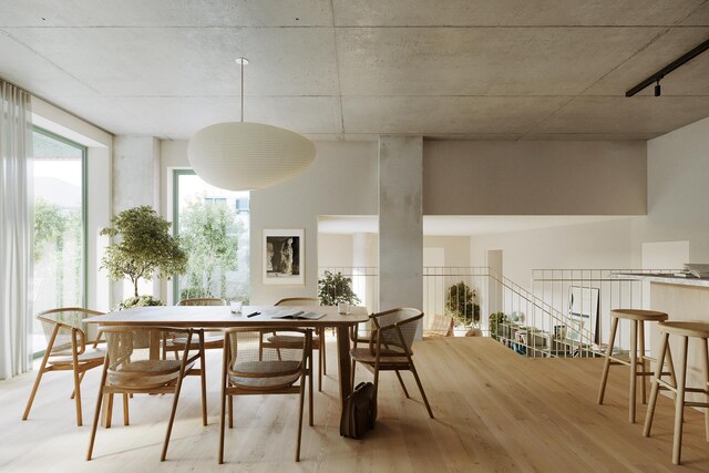 144 Vanderbilt Ave Unit 2C, New York City, NY 11205 - dining space featuring wood finished floors