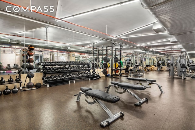 view of workout area