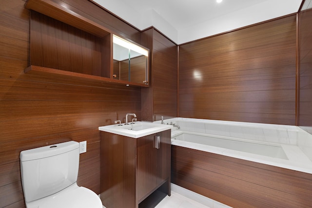 60 Riverside Blvd Unit 1908, New York City, NY 10069 - bathroom with toilet, vanity, and a garden tub
