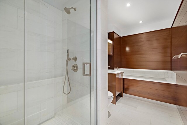 60 Riverside Blvd Unit 1908, New York City, NY 10069 - full bathroom with toilet, a stall shower, and vanity