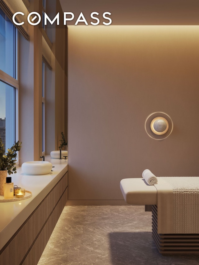 bathroom with vanity