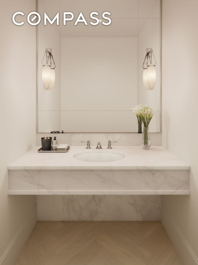 bathroom featuring vanity