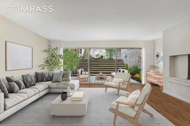 217 W 15th St, New York City, NY 10011 - living area featuring wood finished floors