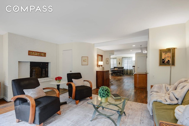 217 W 15th St, New York City, NY 10011 - living room with wood finished floors