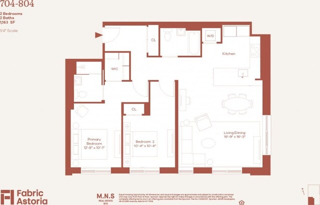22-54 46th St Unit 704, New York City, NY 11105 - home floor plan