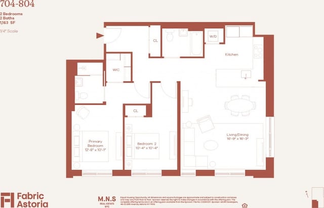 22-54 46th St Unit 704, New York City, NY 11105 - view of home floor plan