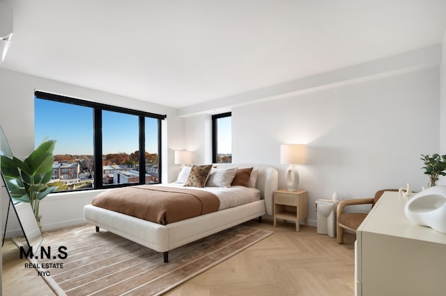 22-54 46th St Unit 704, New York City, NY 11105 - bedroom featuring baseboards