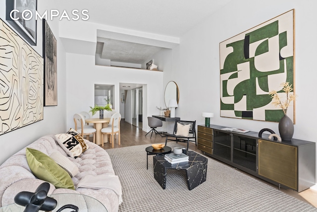372 5th Ave Unit 9J, New York City, NY 10018 - living room with wood finished floors