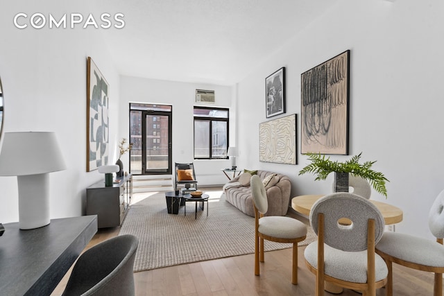 372 5th Ave Unit 9J, New York City, NY 10018 - living area with wood finished floors