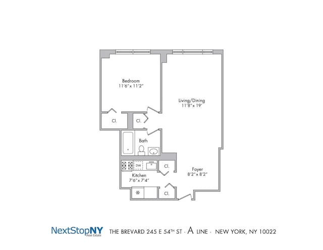 245 E 54th St Unit 22A, New York City, NY 10022 - room layout