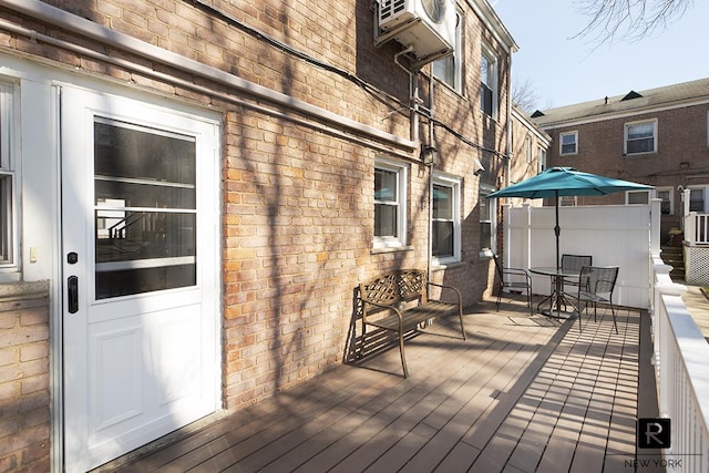 110-12 64th Ave Unit 2-Ab, New York City, NY 11375 - wooden deck featuring outdoor dining area
