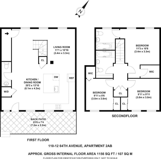 110-12 64th Ave Unit 2-Ab, New York City, NY 11375 - view of home floor plan