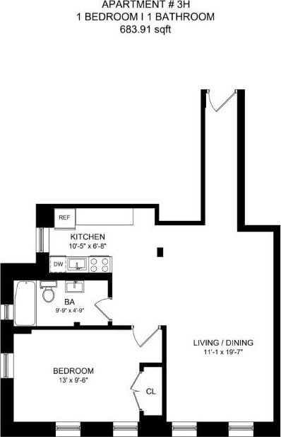 78-86 Thayer St Unit 3-H, New York City, NY 10040 - home floor plan