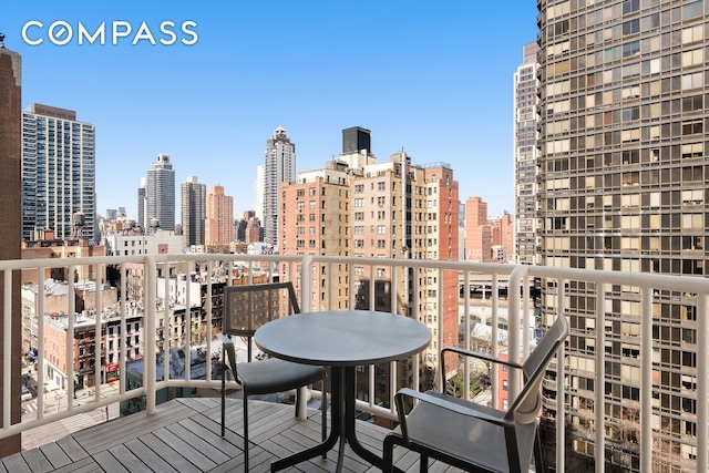 420 E 58th St Unit 14B, New York City, NY 10022 - balcony with a skyline view