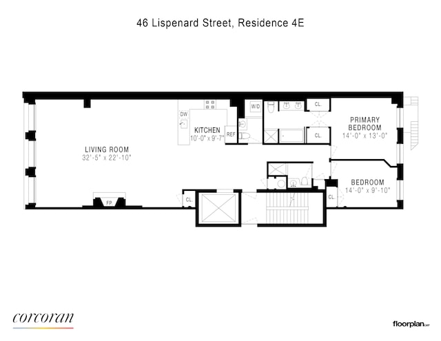 46 Lispenard St Unit 4E, New York City, NY 10013 - property floor plan