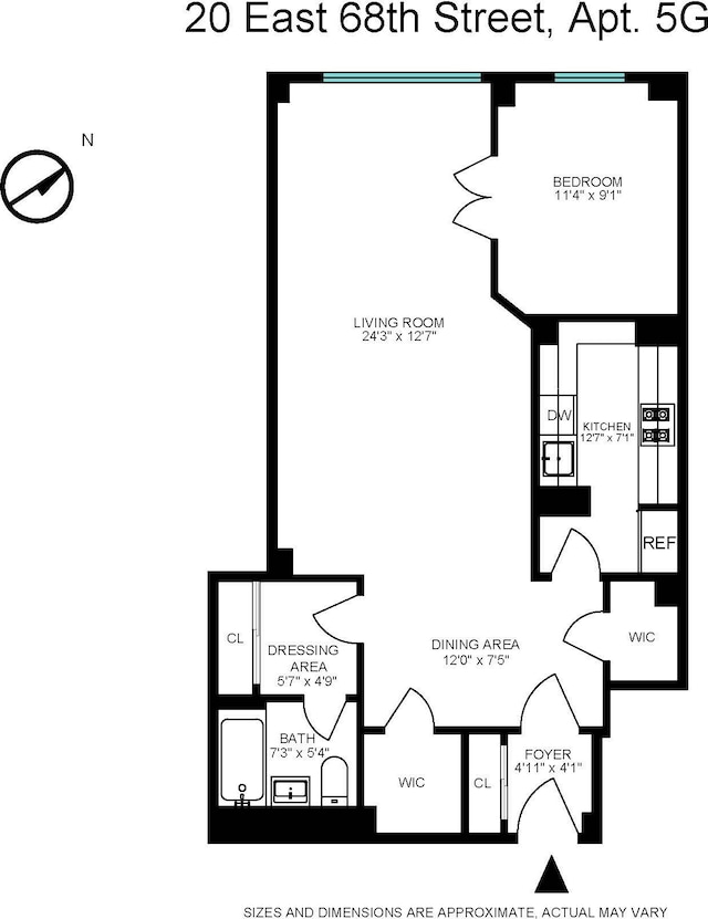 20 E 68th St Unit 5G, New York City, NY 10065 - floor plan / room layout