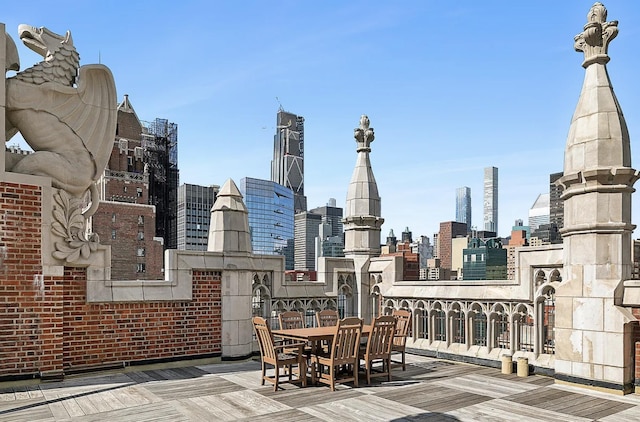 25 Tudor City Pl Unit 1014, New York City, NY 10017 - view of patio / terrace with a skyline view and outdoor dining area