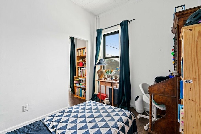 bedroom with baseboards