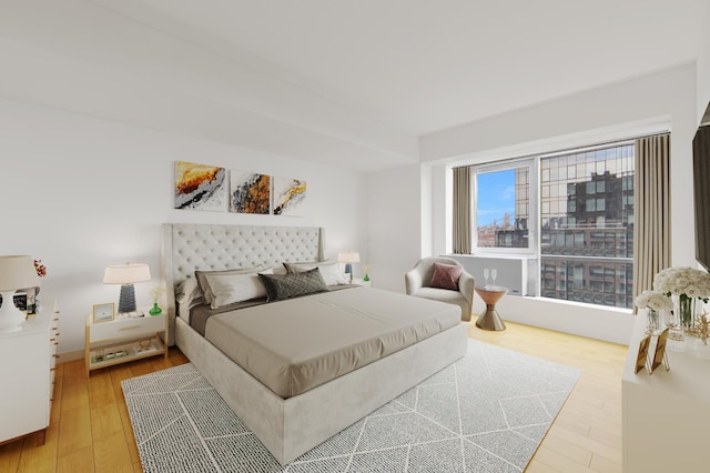 440 Kent Ave Unit 20-C, New York City, NY 11249 - bedroom featuring light wood-type flooring