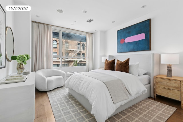 45 Lispenard St Unit 8E, New York City, NY 10013 - bedroom with wood finished floors and recessed lighting