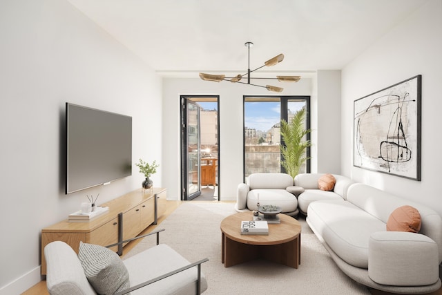 269 4th Ave Unit 403, New York City, NY 11215 - living room with a chandelier