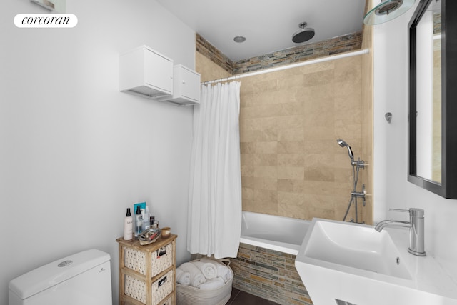 607 Manhattan Ave Unit 1, New York City, NY 11222 - full bathroom with toilet and a combined bath / shower with rainfall shower