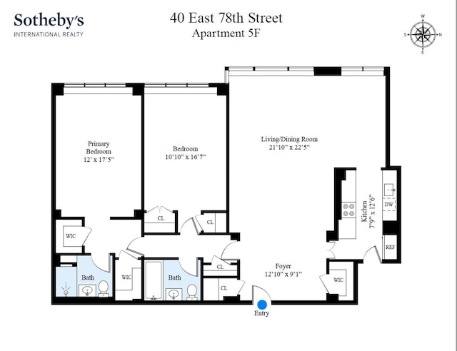 40 E 78th St Unit 5F, New York City, NY 10075 - floor plan