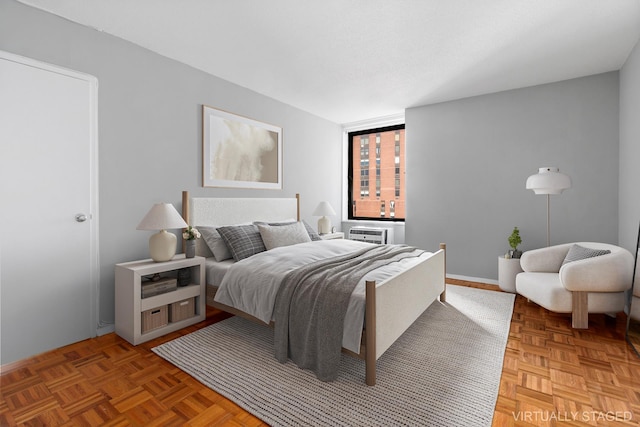 bedroom with baseboards