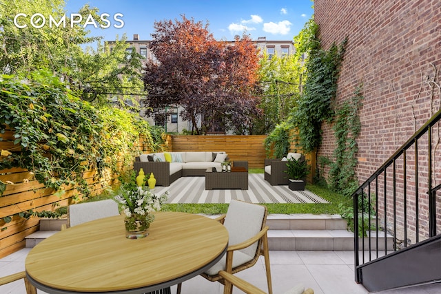 balcony with a patio and outdoor lounge area