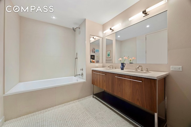 90 Furman St Unit N510, New York City, NY 11201 - full bath featuring double vanity and shower / washtub combination