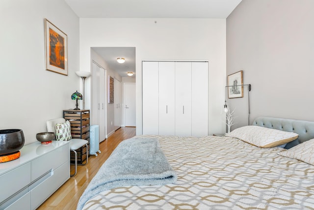 415 Main St Unit Ph-1G, New York City, NY 10044 - bedroom with wood finished floors and a closet