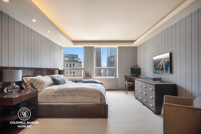bedroom with carpet