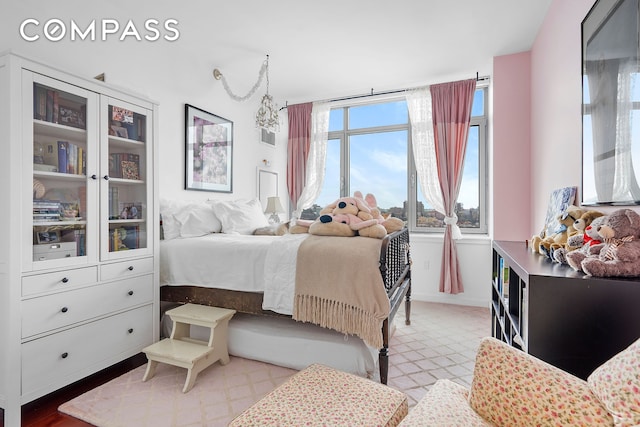 bedroom with baseboards